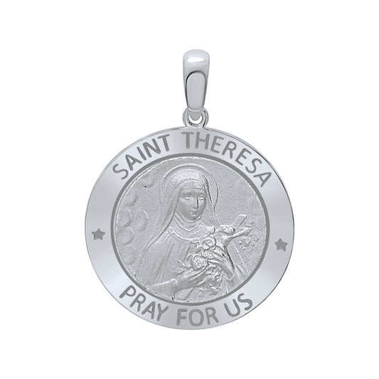 Medaillon der Heiligen Teresa von Lisieux aus Sterlingsilber - Santa Teresita