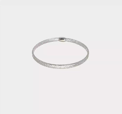 Stretch-Armreif aus 14-karätigem Weißgold – 5 mm