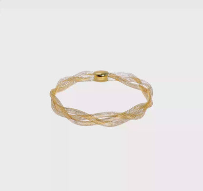 Stretch-Armreif aus 14-karätigem Gelbgold