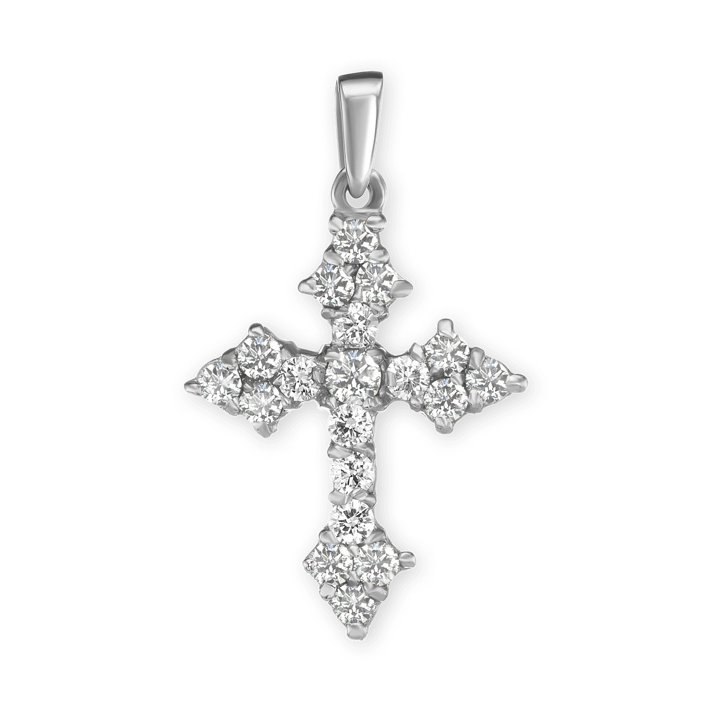 Trinity-Kreuz-Anhänger mit Zirkonia in Sterlingsilber