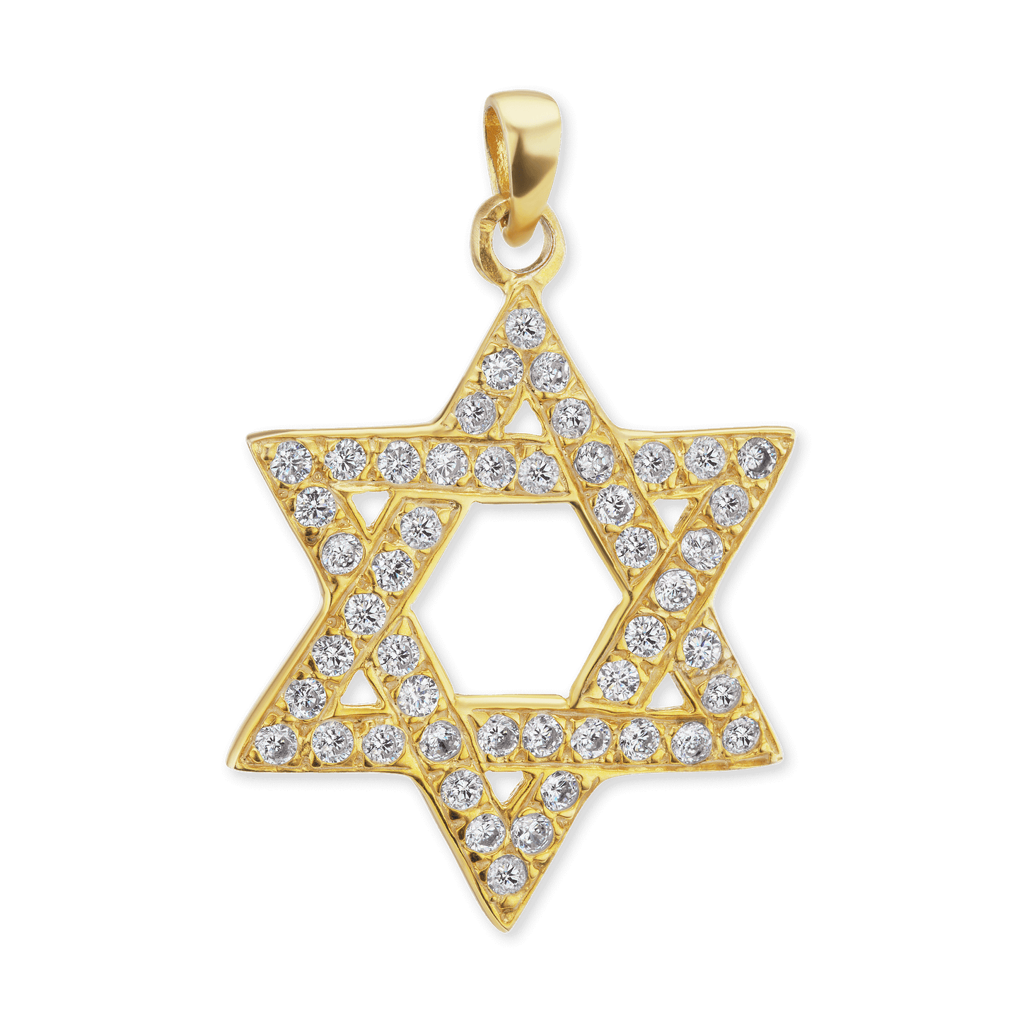 Davidstern-Anhänger mit Zirkonia in Sterlingsilber