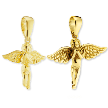 Engelsanhänger aus Sterlingsilber, veredelt mit Sterlingsilber-Finish