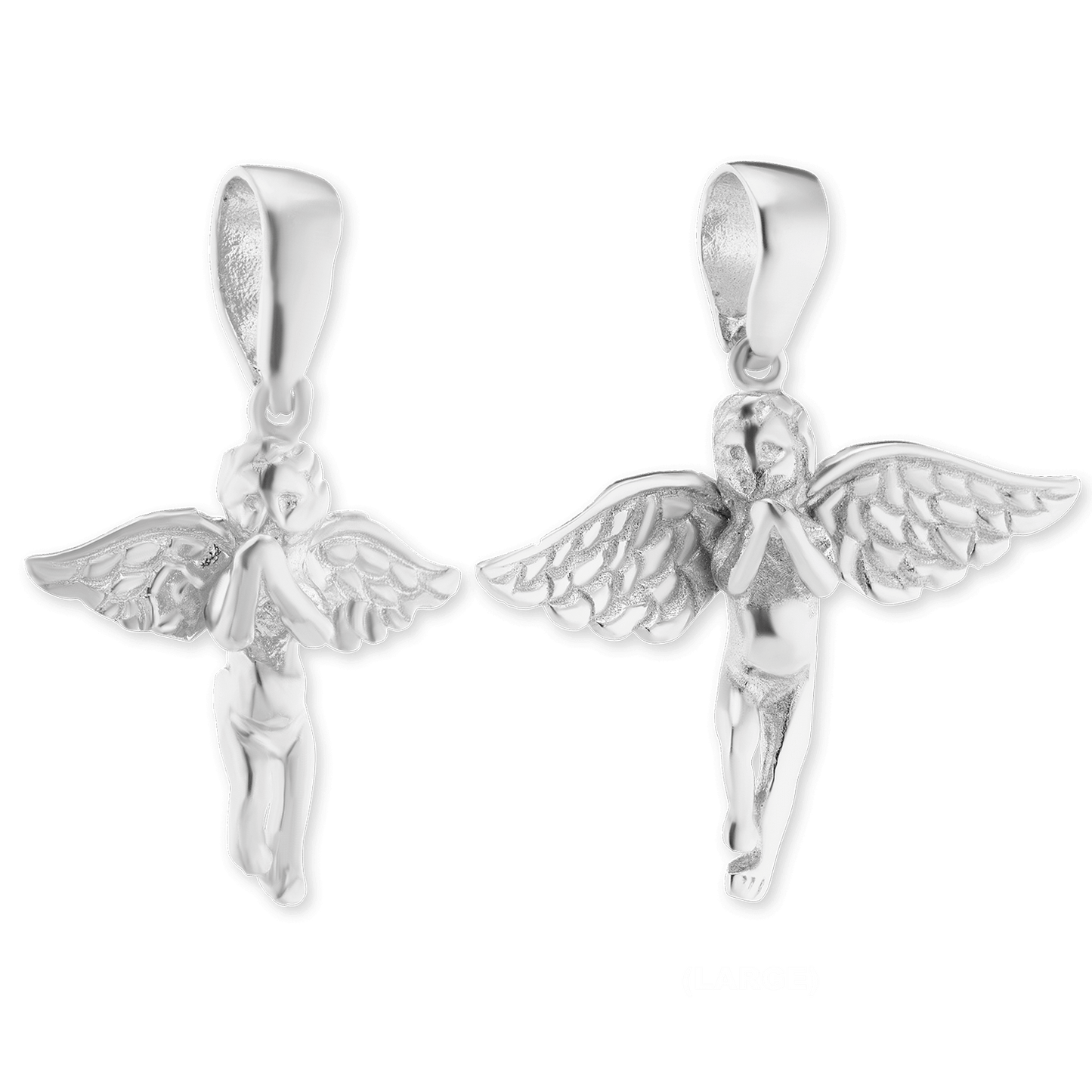 Engelsanhänger aus Sterlingsilber, veredelt mit Sterlingsilber-Finish