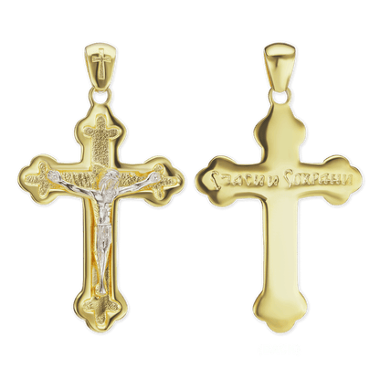 Kleeblatt-Kreuzanhänger aus Sterlingsilber